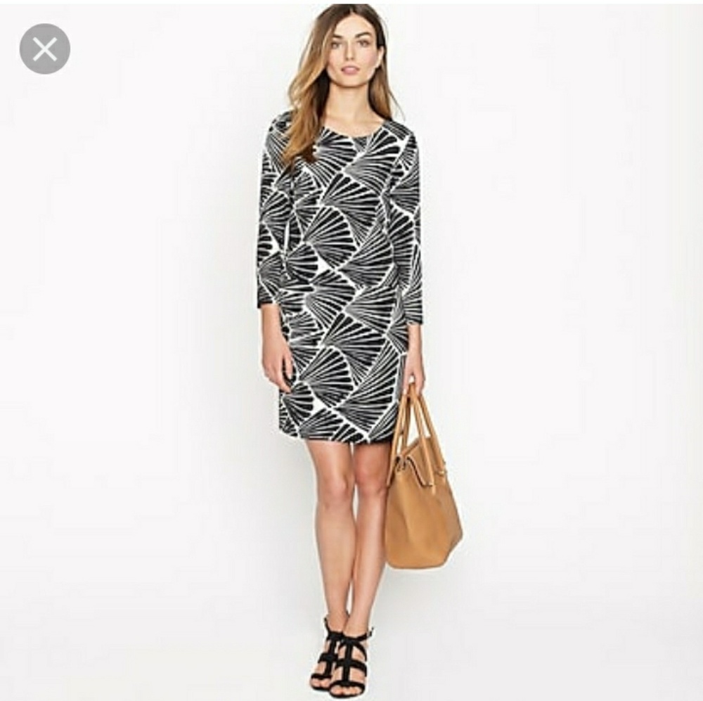 J. Crew Jules dress in fanfare black and white 00